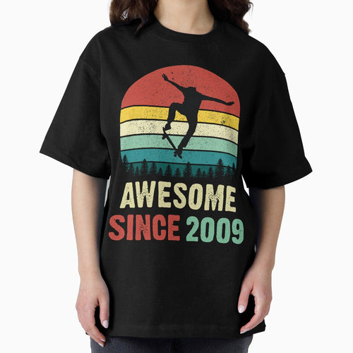 12th Birthday Skateboard Skate Awesome Since 2009 by RetroStyle247 T-Shirts, Hoodie, Sweatshirt | BlankRebels.com (Image 2)