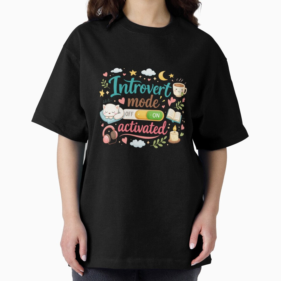 Introvert Mode Activated Cute Aesthetic Design | Anti Social Club Funny Quote by Sanika arts