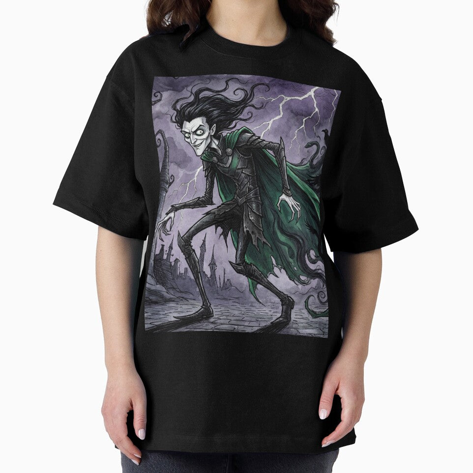 Loki the Trickster Ancient Norse God Gothic style illustration by Vintage Designs + T-Shirts, Hoodie, Sweatshirt (Image 2)