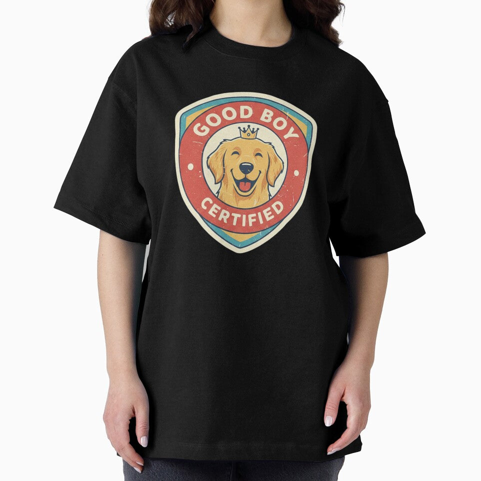 Title  Good Boy Certified Golden Retriever Funny Dog Pet Lover Retro Sticker by TshirtAlles T-Shirts, Hoodie,... (Image 2)