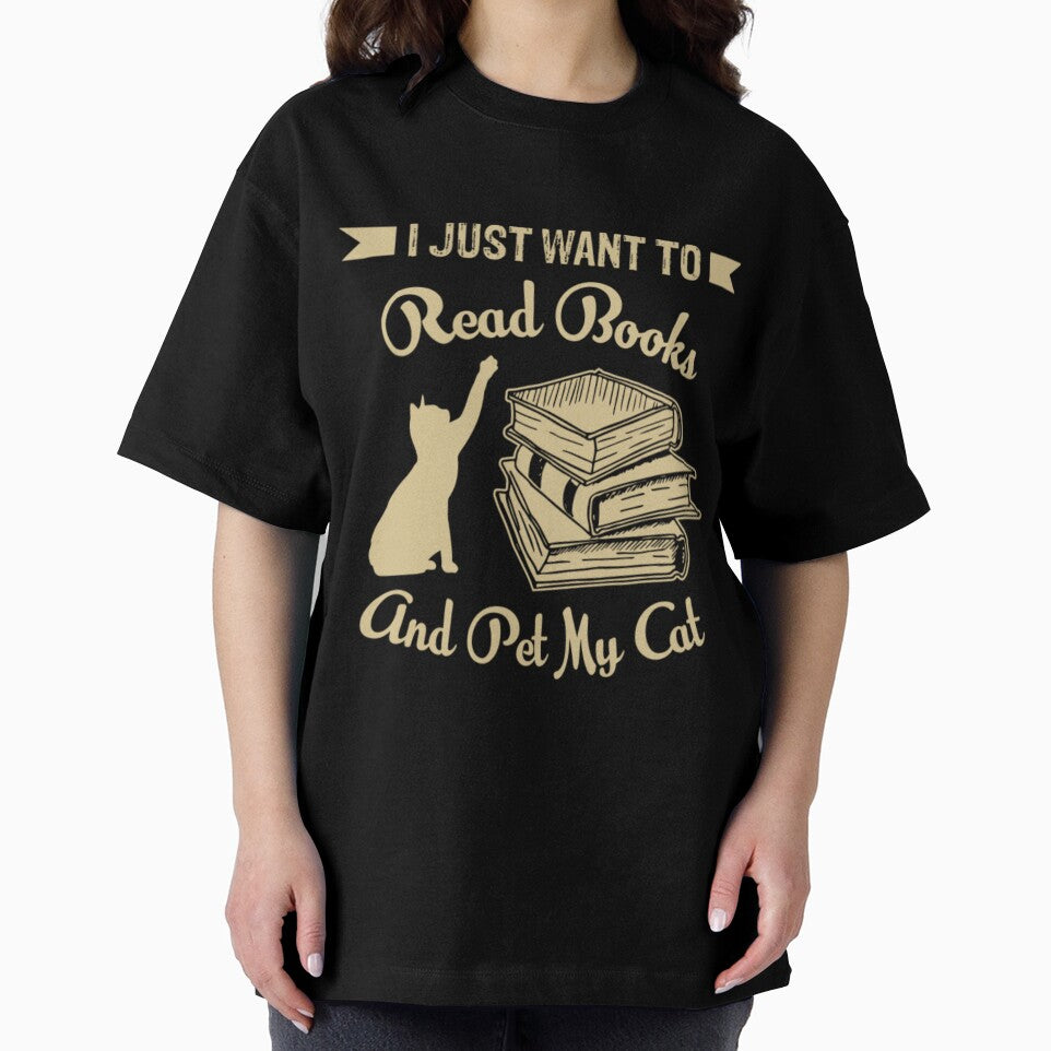 I Just Want To Read Books And Pet My Cat by santosswoodson T-Shirts, Hoodie, Sweatshirt | BlankRebels.com (Image 2)