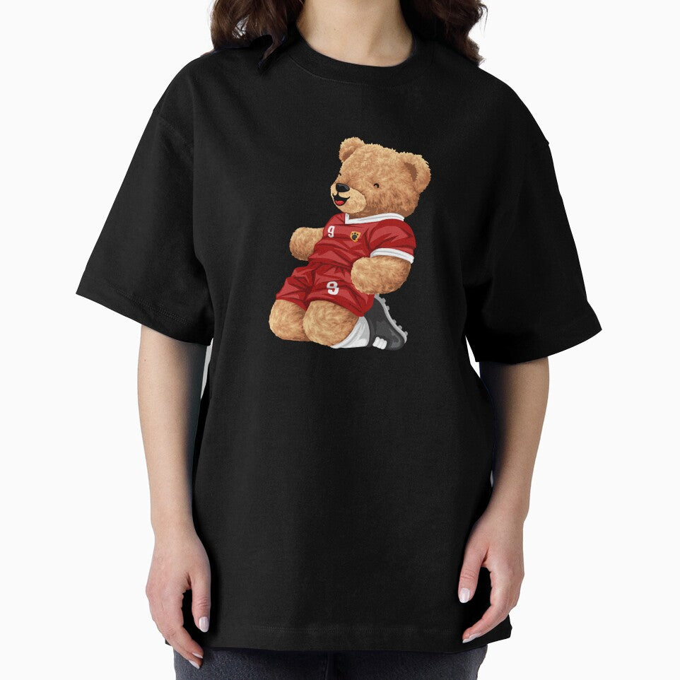 Soccer Teddy Bear Player Red Jersey by Bhonard 21