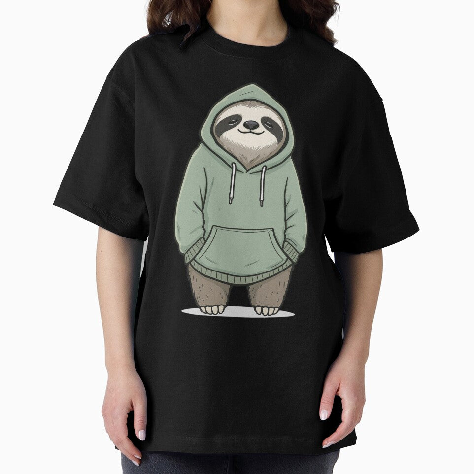 Lazy but Honest Sloth | Funny Adult Sloth Hoodie Cartoon by ColorSplash123 T-Shirts, Sweatshirt | BlankRebels.com (Image 2)
