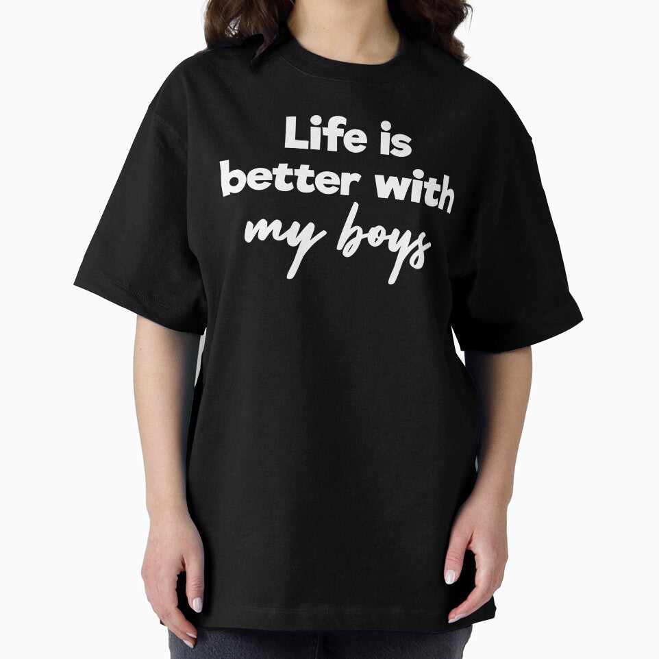 Life Is Better With My Boys - Funny Mother Gift - Women's Mom Of Boys by Adexyl T-Shirts, Hoodie, Sweatshirt (Image 2)