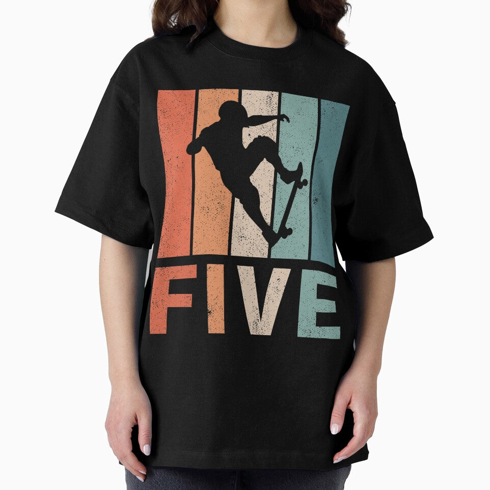 5th Birthday Skateboard Retro 5 Years Old by RetroStyle247 T-Shirts, Hoodie, Sweatshirt | BlankRebels.com (Image 2)