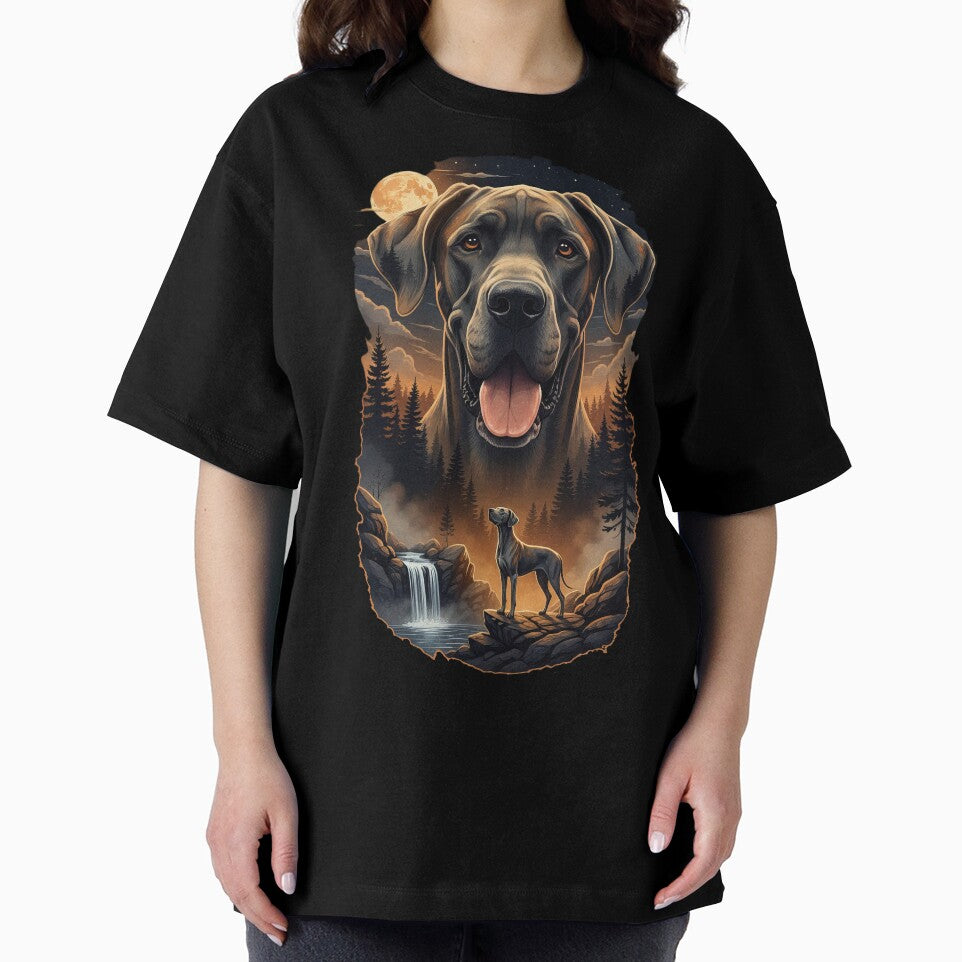 Vintage 90S Great Dane Howling At The Moon by Stotee T-Shirts, Hoodie, Sweatshirt | BlankRebels.com (Image 2)