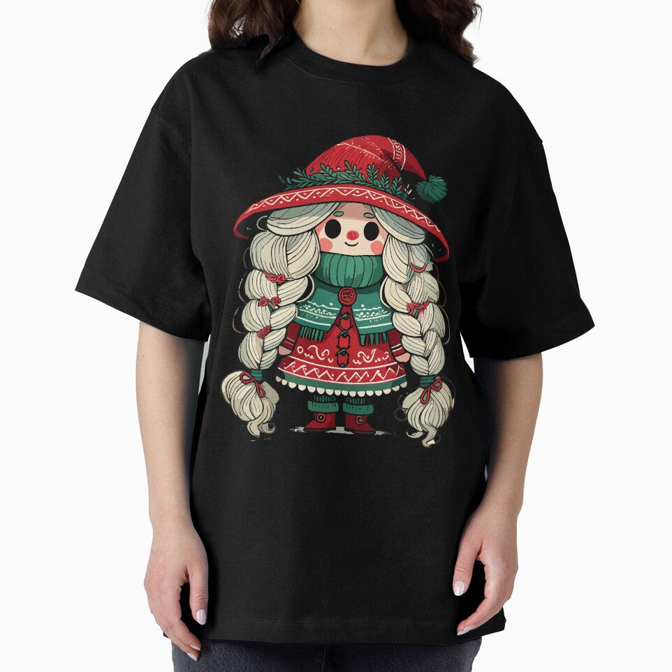 Festive Gnome Girl In Scandinavian by LuminOrb T-Shirts, Hoodie, Sweatshirt | BlankRebels.com (Image 2)