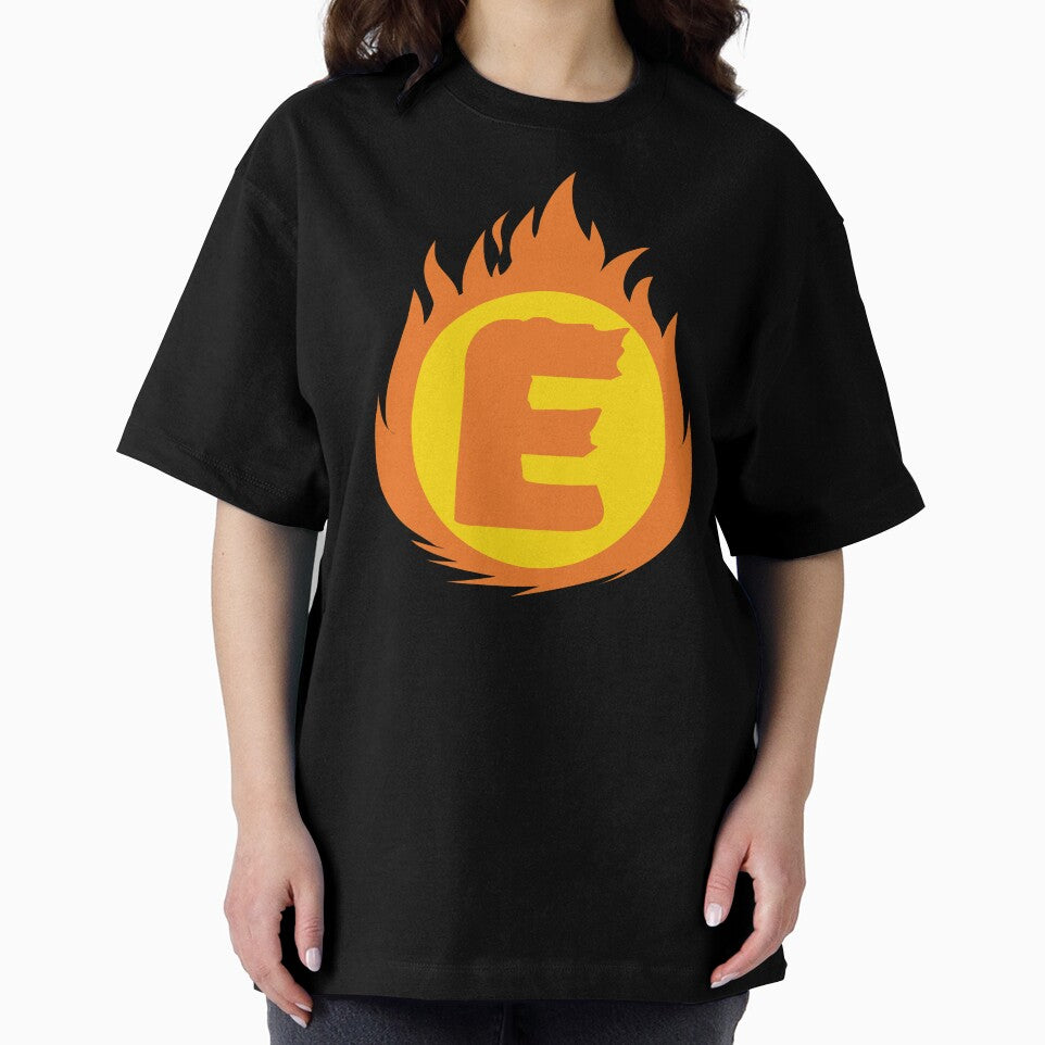 Superhero Letter E. Fire Insignia by mgulin