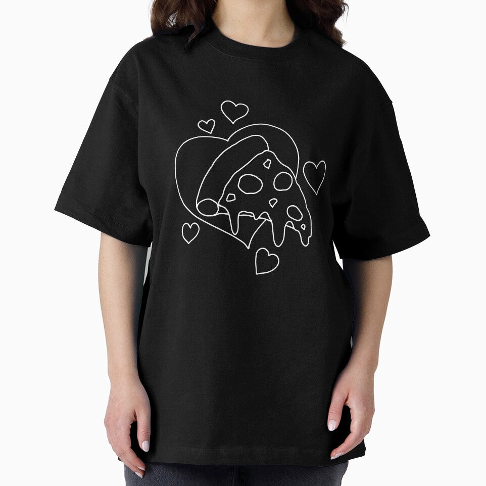 Black and White Pizza Love by Junasaji T-Shirts, Hoodie, Sweatshirt | BlankRebels.com (Image 2)