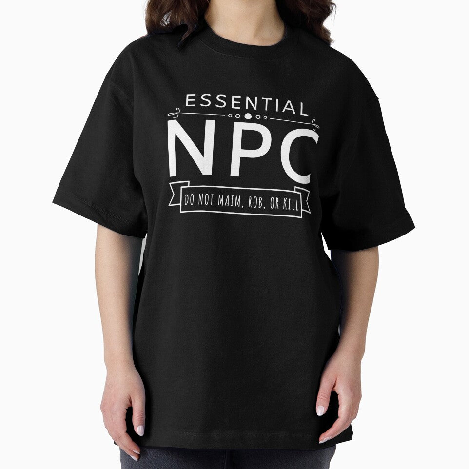 NPC Shirt Role Playing Board Games Video Game T-Shirt by simplytldr Hoodie, Sweatshirt | BlankRebels.com (Image 2)