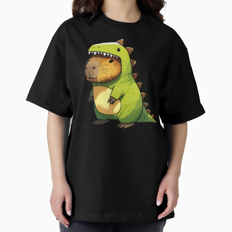 Sketchy Capybara In Dinosaur Costume by TomFrontierArt