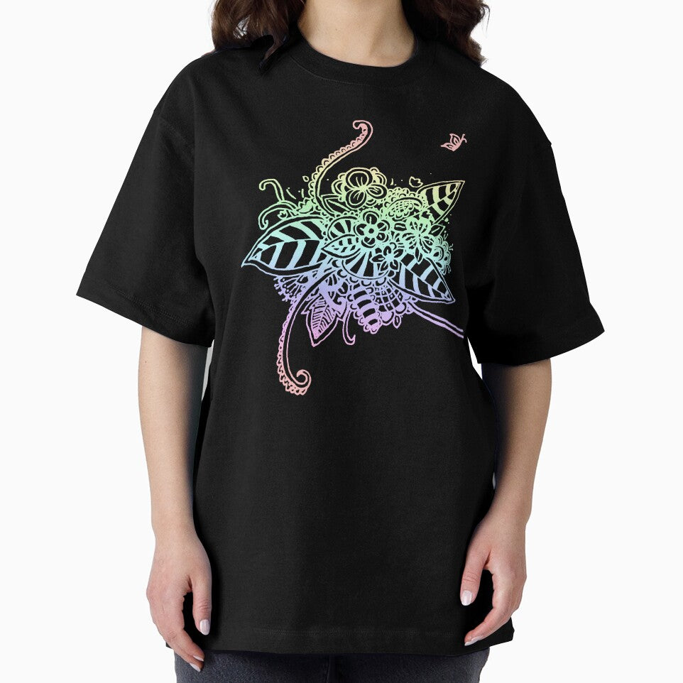 Summer Flower - Pastel Rainbow (Zentangle/ Doodle/ Mandala) by CreativityRoams T-Shirts, Hoodie, Sweatshirt (Image 2)