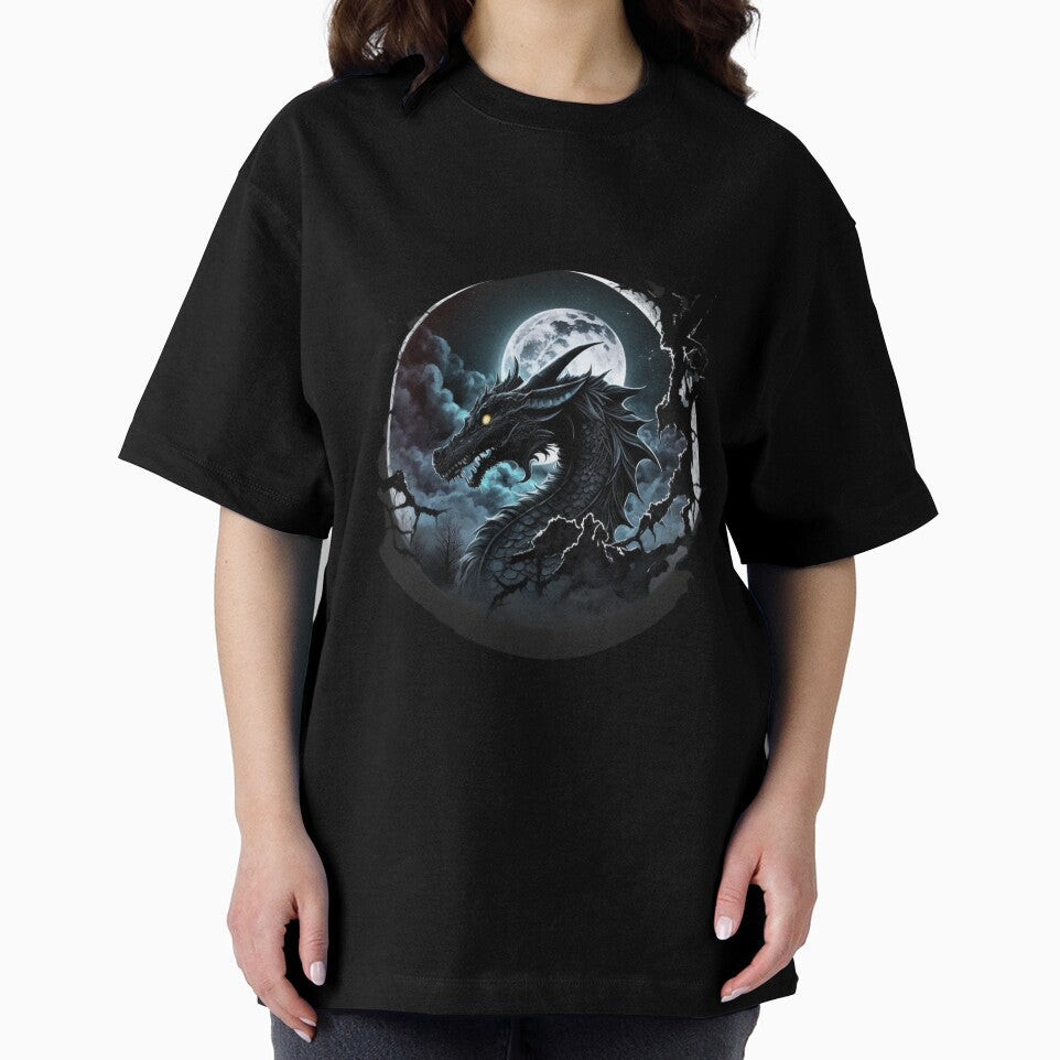 Black dragon in the moonlight by HarriPaloma T-Shirts, Hoodie, Sweatshirt | BlankRebels.com (Image 2)