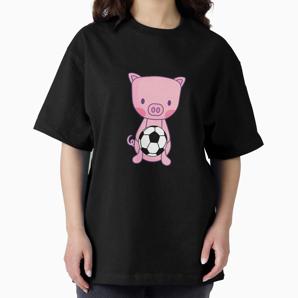 Cute Pig holding soccer ball by ijdesigns