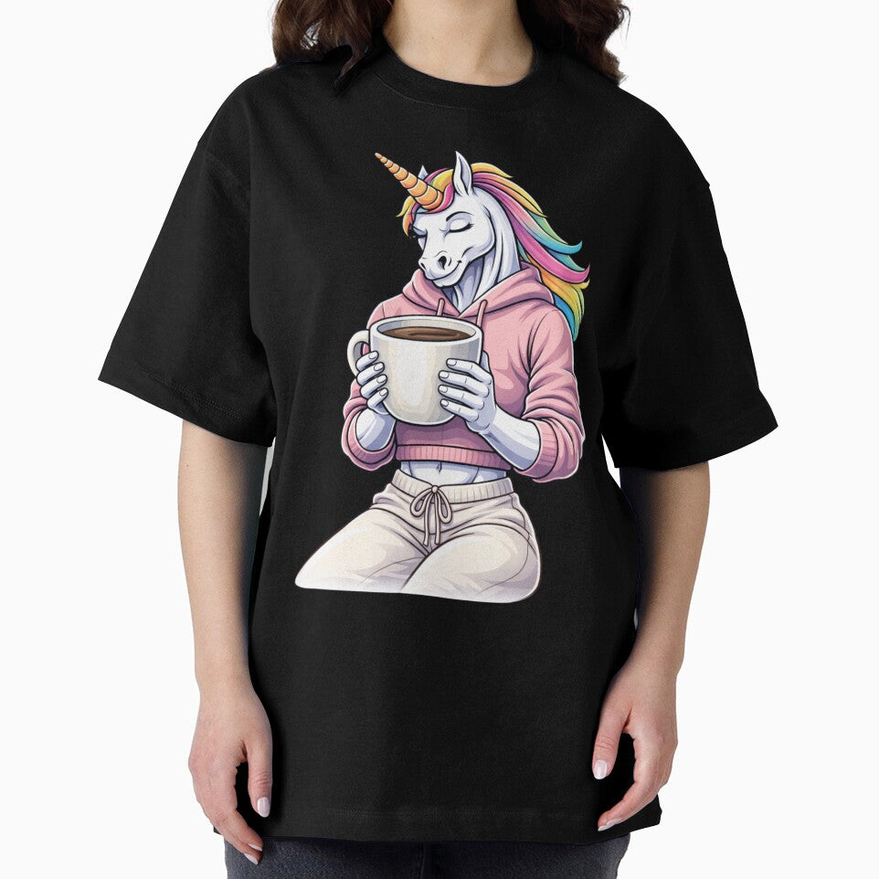Cozy Coffee Unicorn – Cute Aesthetic Unicorn Lifestyle Design by ColorSplash123 T-Shirts, Hoodie, Sweatshirt (Image 2)