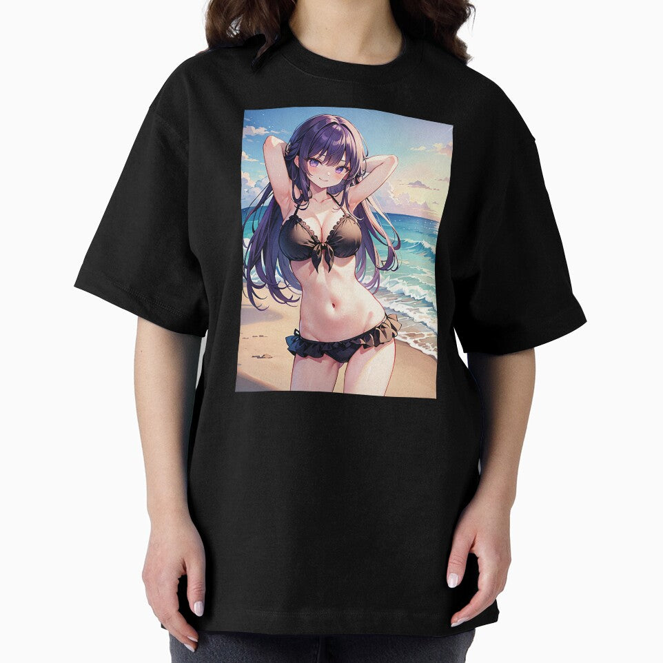 Purple Hair Simple Bikini Waifu by EnchantedAnime T-Shirts, Hoodie, Sweatshirt | BlankRebels.com (Image 2)