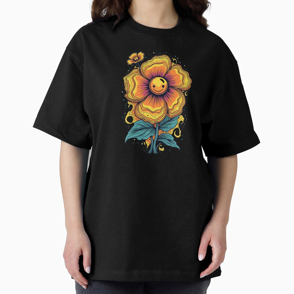 Retro Smiley Flower by VibeTCreations T-Shirts, Hoodie, Sweatshirt | BlankRebels.com (Image 2)
