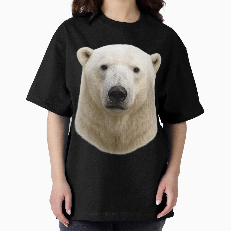 Polar Bear Face – Realistic Wildlife Portrait Illustration by BROHLine Studio T-Shirts, Hoodie, Sweatshirt (Image 2)
