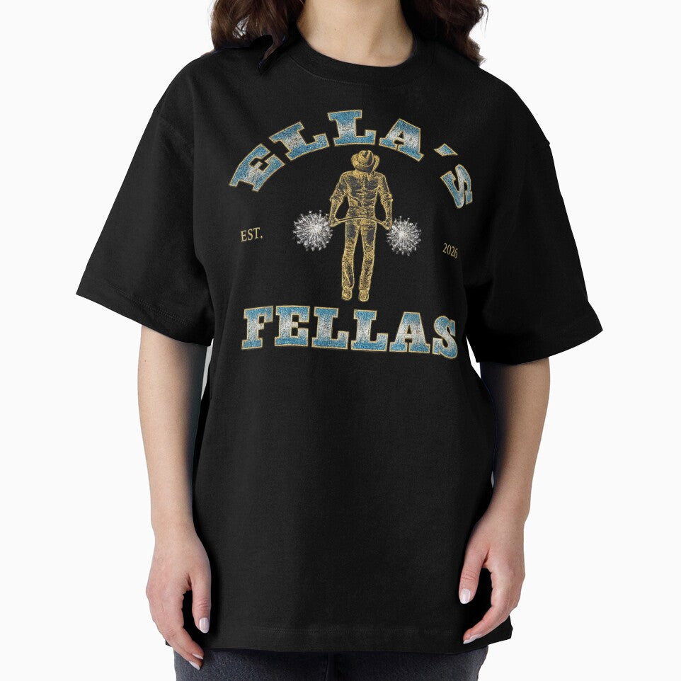 Ella's Fellas Est 2026 Western Cowboy Aesthetic Sparkle Punch Monkey Style Design by ObukiLantara T-Shirts,... (Image 2)