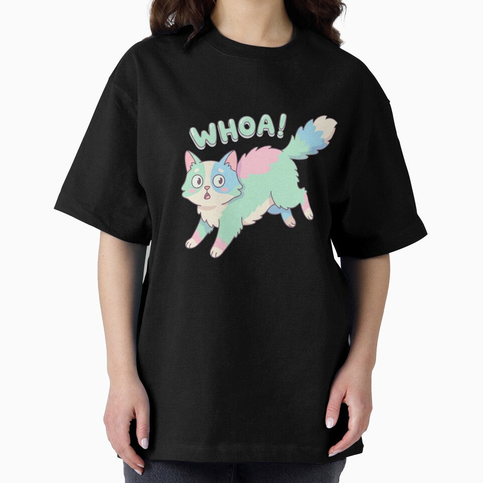 Kawaii Surprised Cat Pastel Mascot for Cat Lover by chattsuede T-Shirts, Hoodie, Sweatshirt | BlankRebels.com (Image 2)