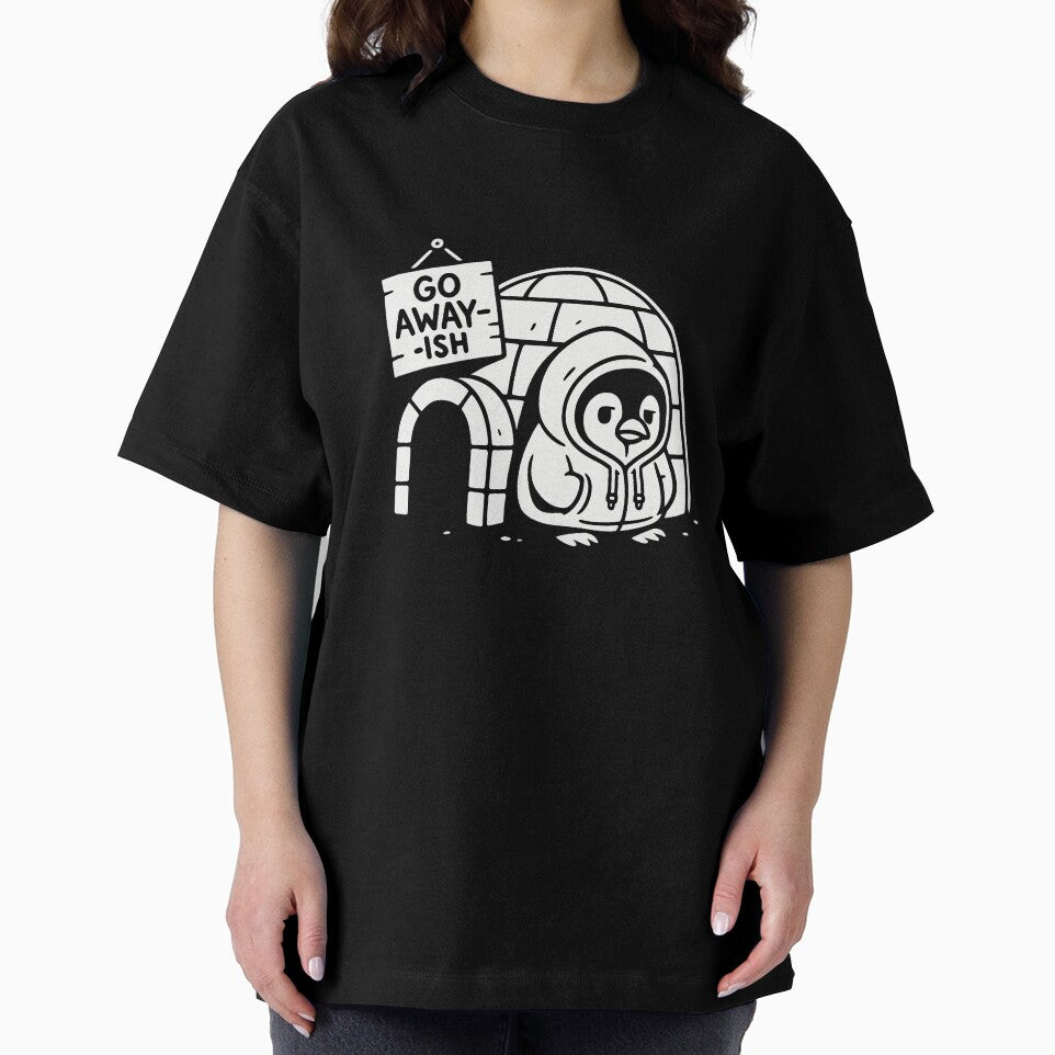 Introvert Penguin Hoodie – Go Away-ish Igloo T-Shirt by CheninaStore Sweatshirt | BlankRebels.com (Image 2)
