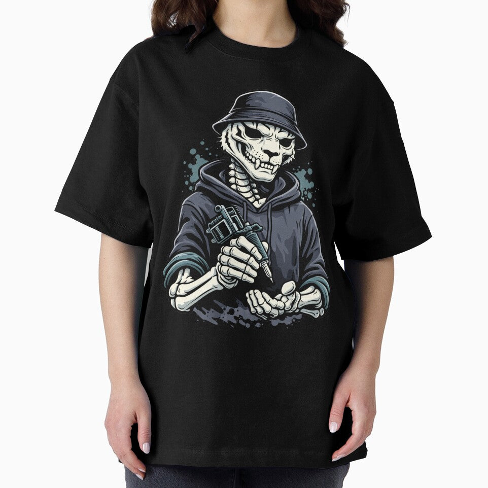 Tiger Skeleton Tattoo Artist – Alternative Street Aesthetic Art by ColorSplash123 T-Shirts, Hoodie, Sweatshirt (Image 2)