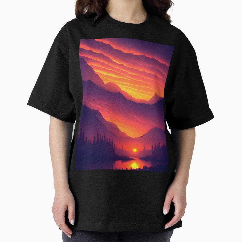 Enhance Your Home with Our Beautiful Minimalist Landscape Mountain Trees Print Collection by supeart