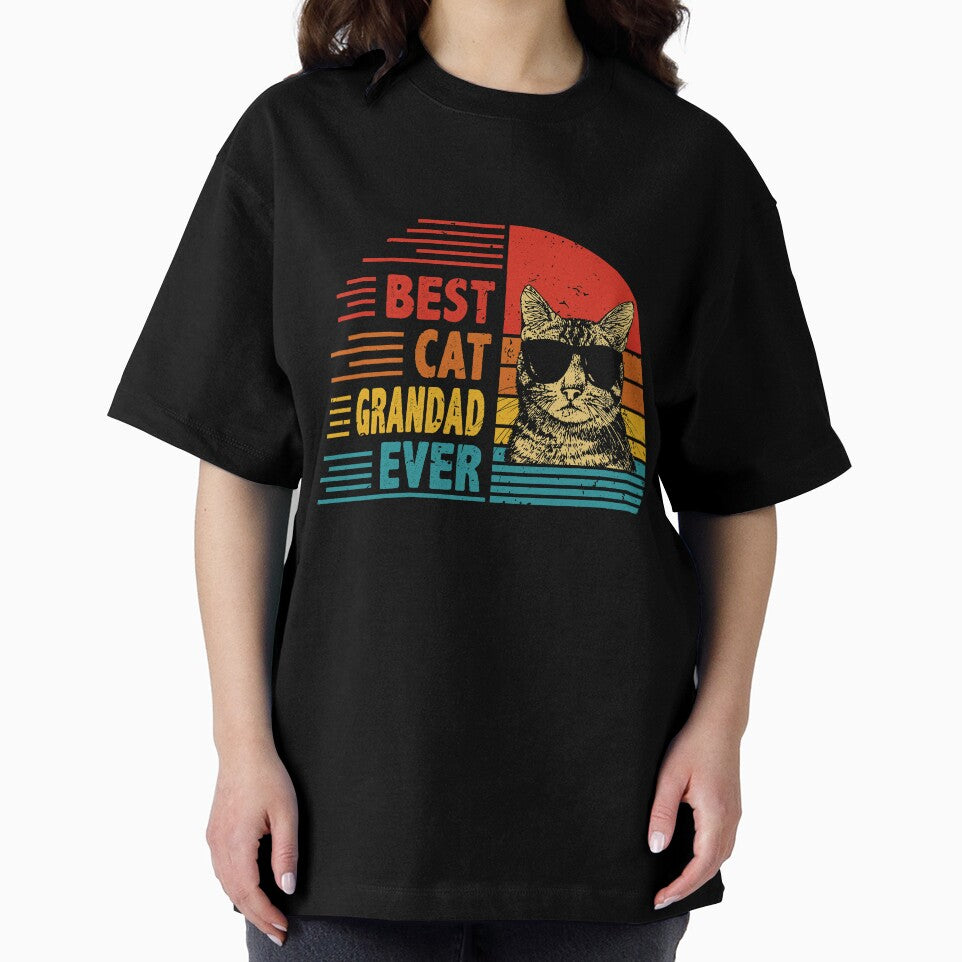 Vintage Retro Best Cat Grandad Ever Funny Cat Lover Father's Day Gift by EdwinaEmmanoiCo T-Shirts, Hoodie,... (Image 2)