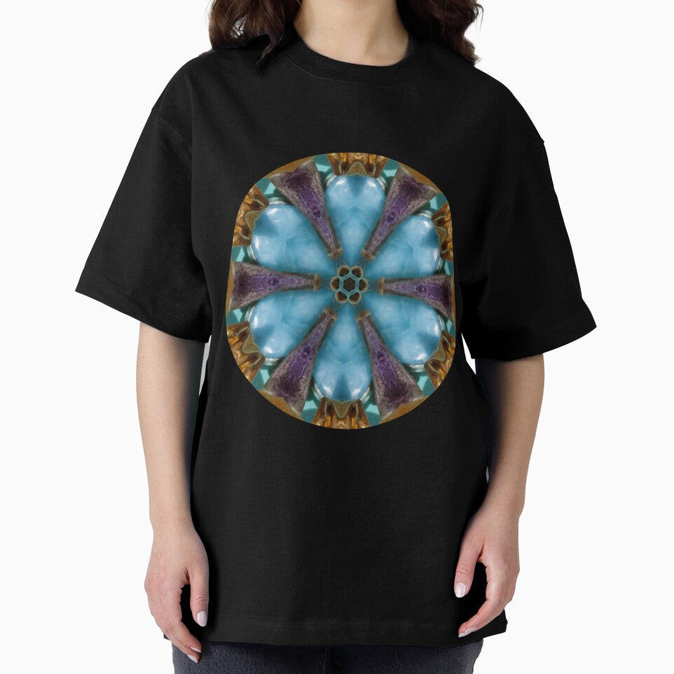 Larimar, Gold and Amethyst crystal mandala by Ciel Walko T-Shirts, Hoodie, Sweatshirt | BlankRebels.com (Image 2)