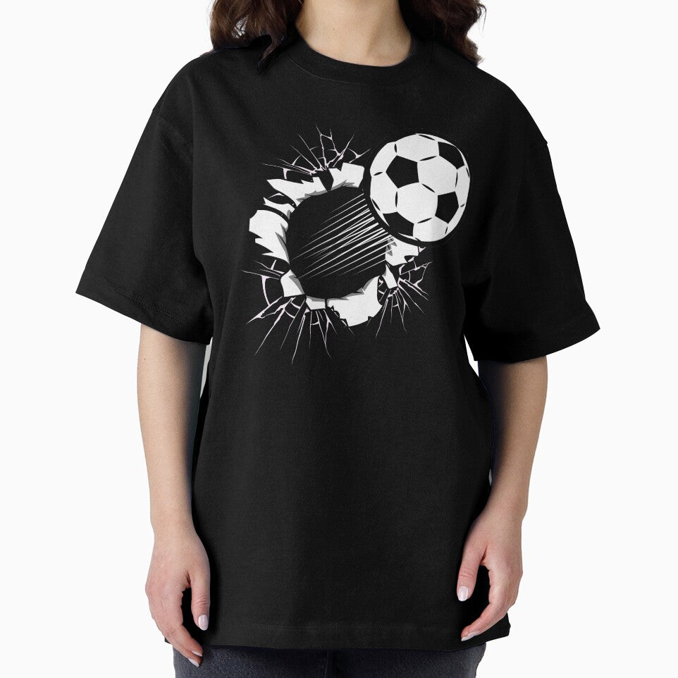 3D Artistic Soccer Ball Blasting Through by The Masked Designer