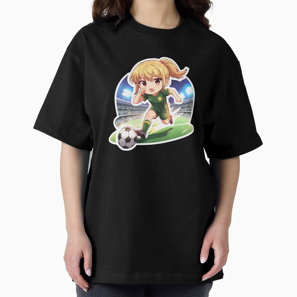 Chibi Soccer Girl Speed Anime Sticker | Cute Football Player Motion Art | Kawaii Sports Girl Gift | Dynamic Speed Lines Illustration by VectorJoy