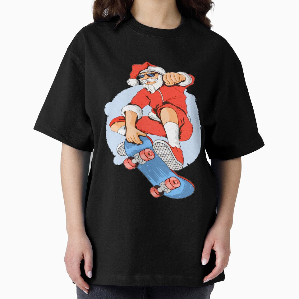 santa claus christmas board Skateboard Skater funny art by AssamFT T-Shirts, Hoodie, Sweatshirt | BlankRebels.com (Image 2)