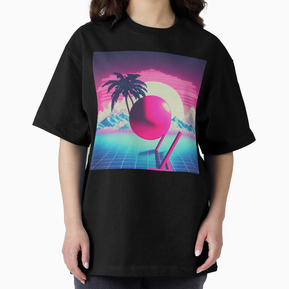 Virtual Utopia: A Vaporwave Landscape of Dreams by Mullet Monkey T-Shirts, Hoodie, Sweatshirt | BlankRebels.com (Image 2)