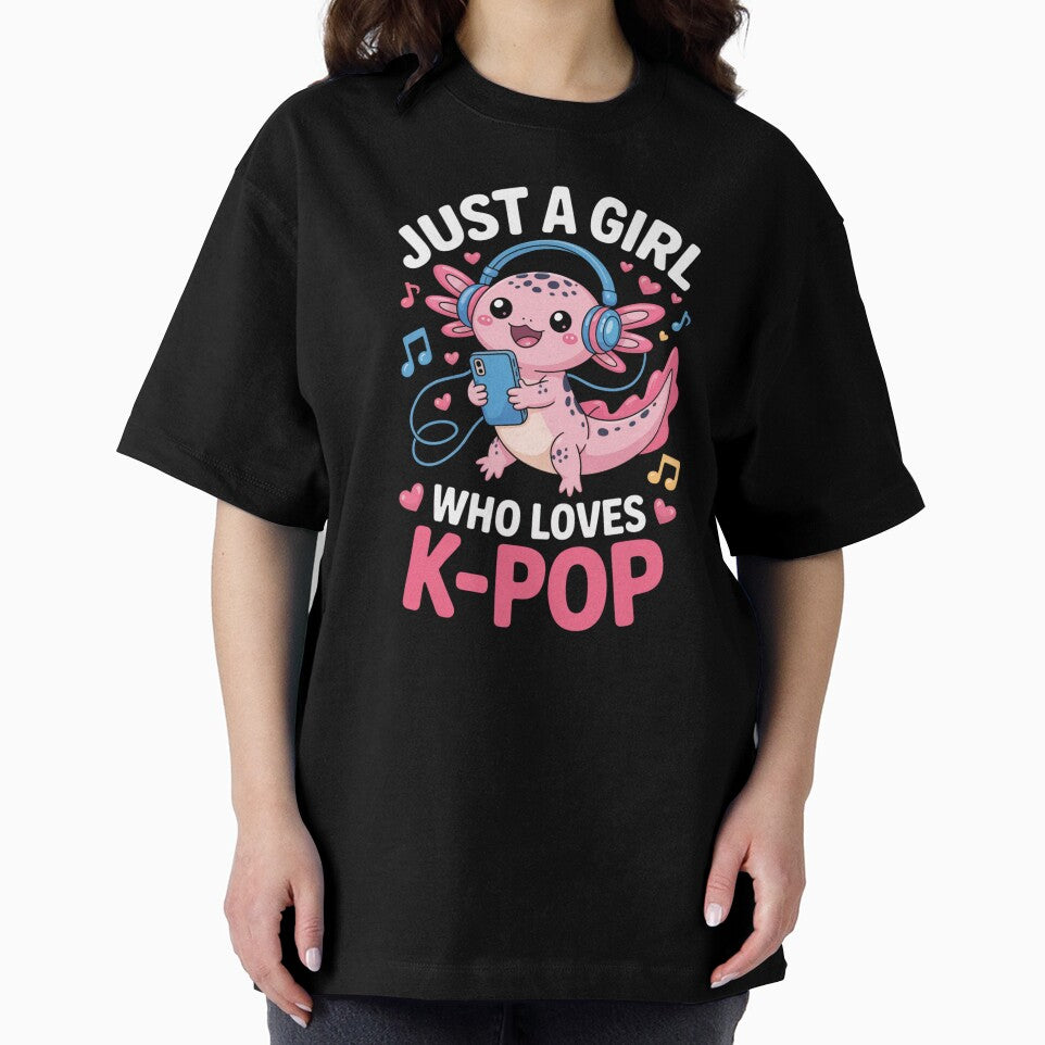 Just A Girl Who Loves K-Pop Axolotl Music Lover by Gogetgiggles T-Shirts, Hoodie, Sweatshirt | BlankRebels.com (Image 2)