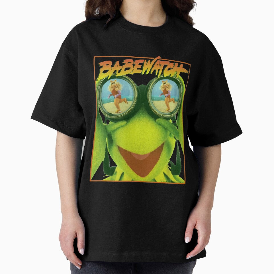 1990_s BABEWATCH Vintage Kermit the Frog + Miss Piggy Baywatch Style Classic 90_s Pop Culture Muppet Parodies... (Image 2)