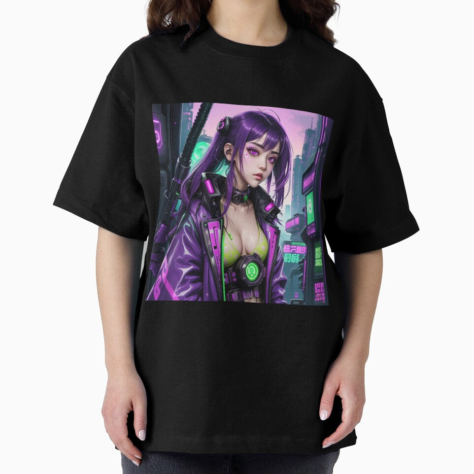 Cyberpunk Anime Girl 8 by Cyberpunk Neo T-Shirts, Hoodie, Sweatshirt | BlankRebels.com (Image 2)