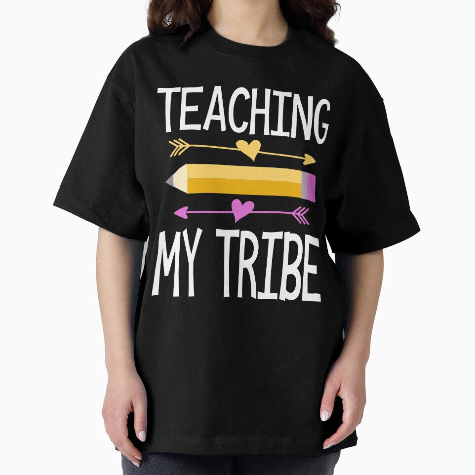 Teaching My Tribe Cute Teacher Pencil by tiffanator606 T-Shirts, Hoodie, Sweatshirt | BlankRebels.com (Image 2)