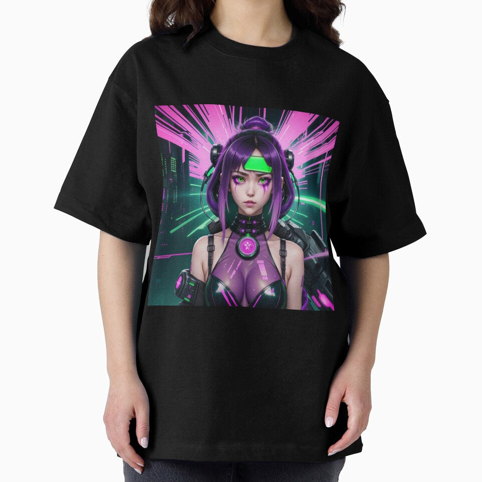 Cyberpunk Anime Girl 7 by Cyberpunk Neo T-Shirts, Hoodie, Sweatshirt | BlankRebels.com (Image 2)