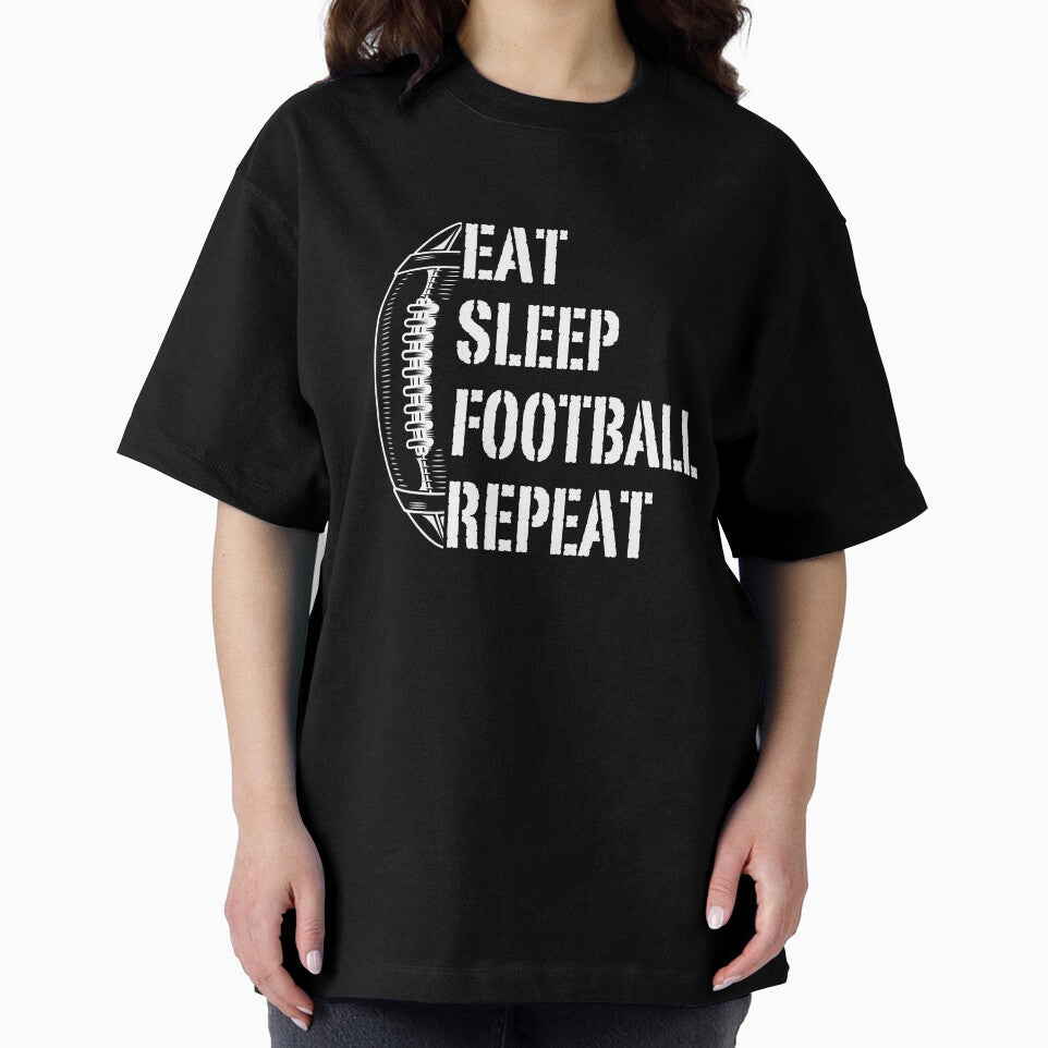 Eat Sleep Football Repeat Sunday Football by MKCollabs T-Shirts, Hoodie, Sweatshirt | BlankRebels.com (Image 2)