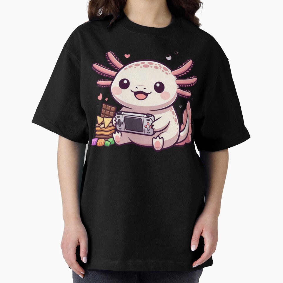 Cute Axolotl Gamer Aesthetic – Cozy Gaming Vibes by GrumpySableye T-Shirts, Hoodie, Sweatshirt | BlankRebels.com (Image 2)