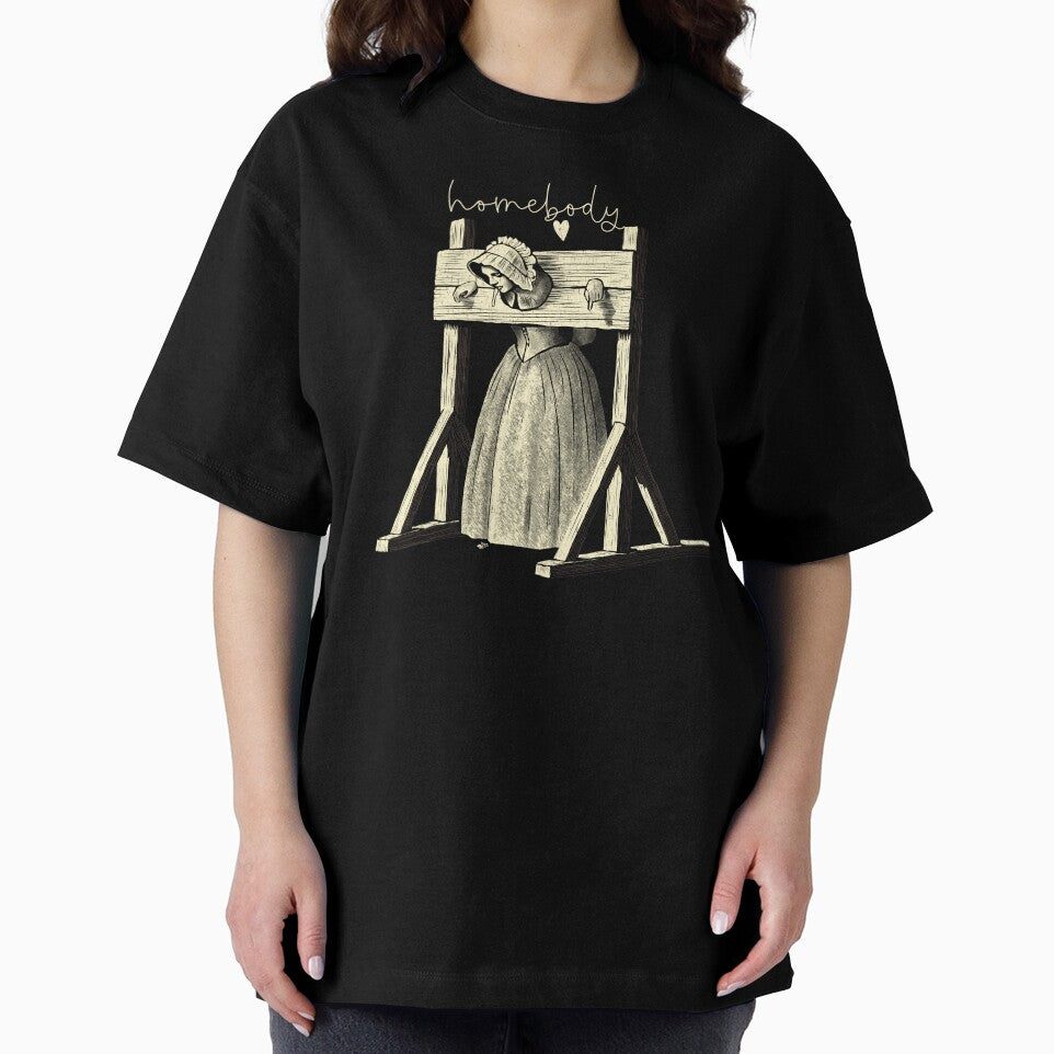Colonial Woman in Pillory with "Homebody" Text by BestGoreMovies
