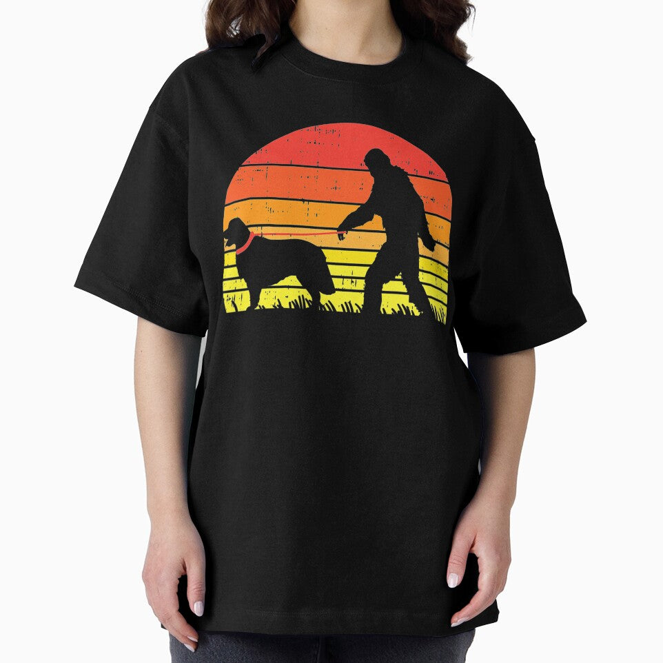Bigfoot Sasquatch Golden Retriever Retro Pet Dog Lover by NiceStore095 T-Shirts, Hoodie, Sweatshirt (Image 2)