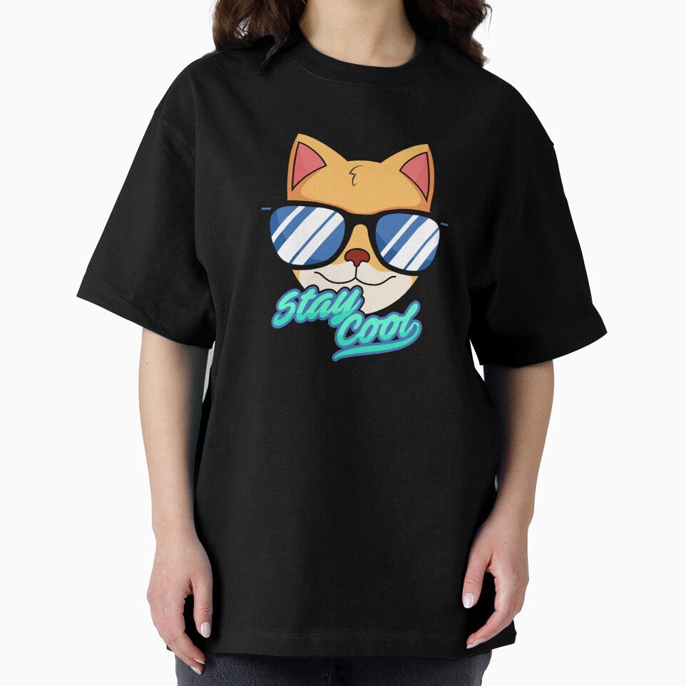 Stay Cool | Cool Cat with Sunglasses Cartoon by Amazing Arts Designs