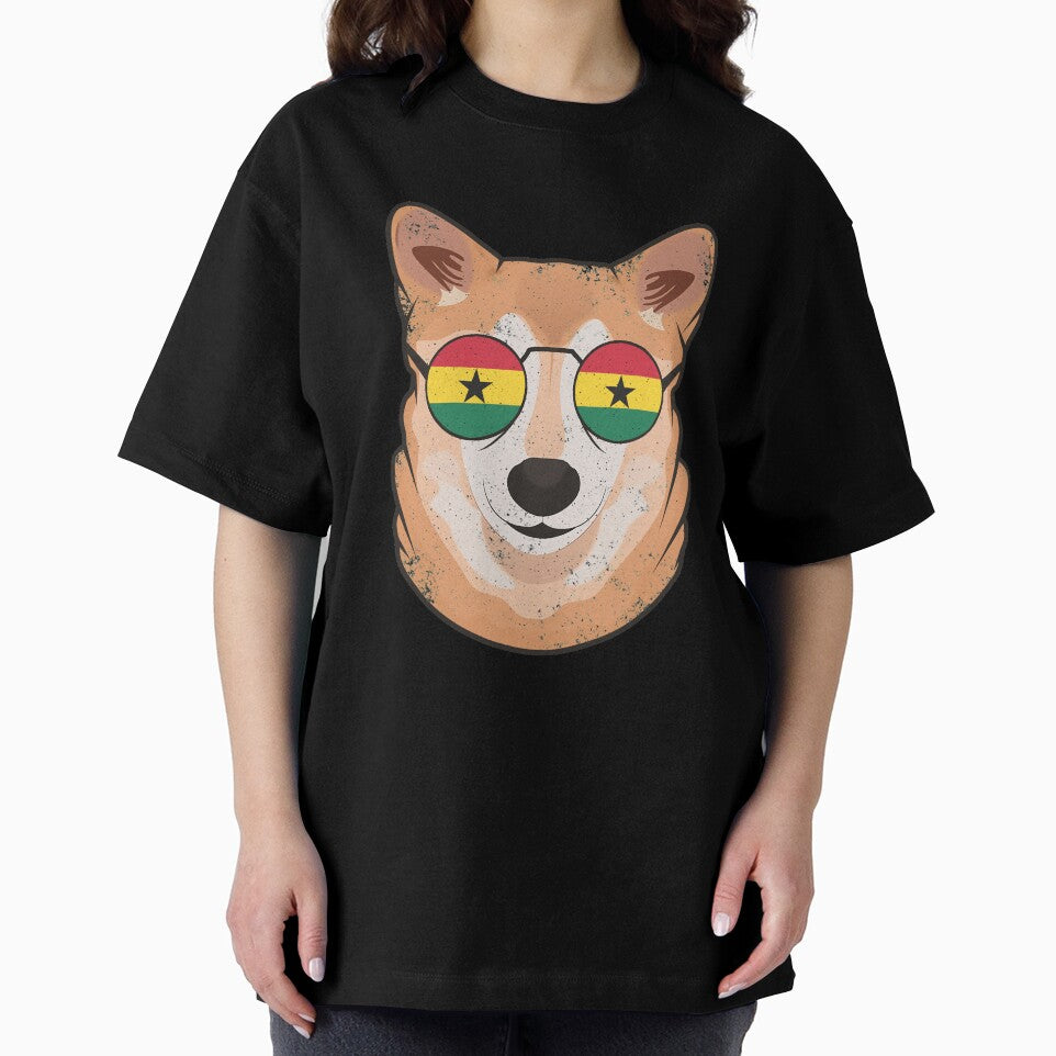 Vintage Patriotic Shiba Inu Ghanaian Flag by feether-store