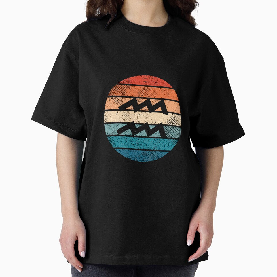 Retro Vintage Zodiac Sign Aquarius Symbol by jmbeezee T-Shirts, Hoodie, Sweatshirt | BlankRebels.com (Image 2)