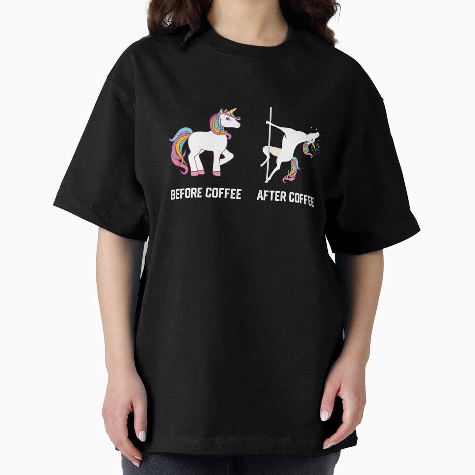 Funny Unicorn Before Coffee After Coffee T-shirts Gift by mrsmitful Hoodie, Sweatshirt | BlankRebels.com (Image 2)