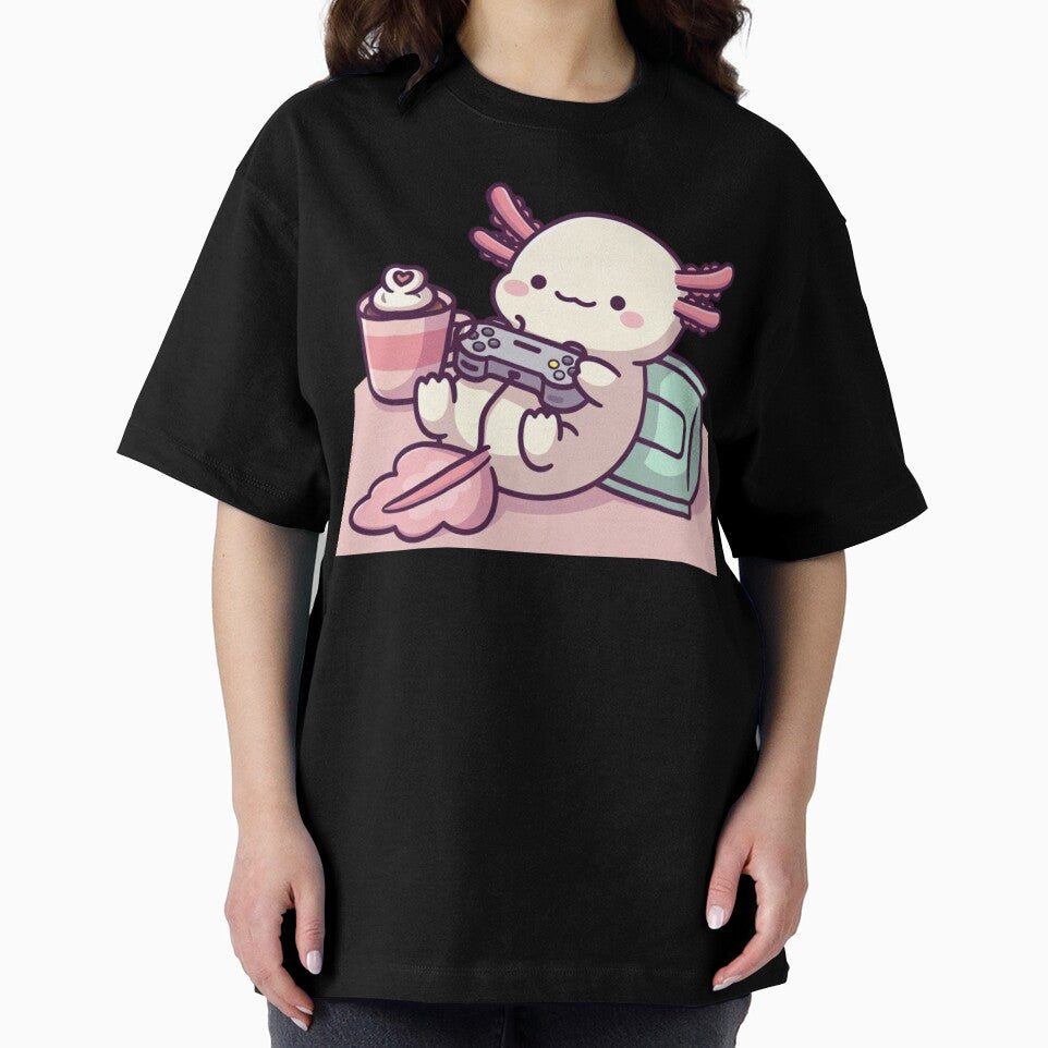 Cute Axolotl Gamer Design – Video Game Lover by GrumpySableye T-Shirts, Hoodie, Sweatshirt | BlankRebels.com (Image 2)