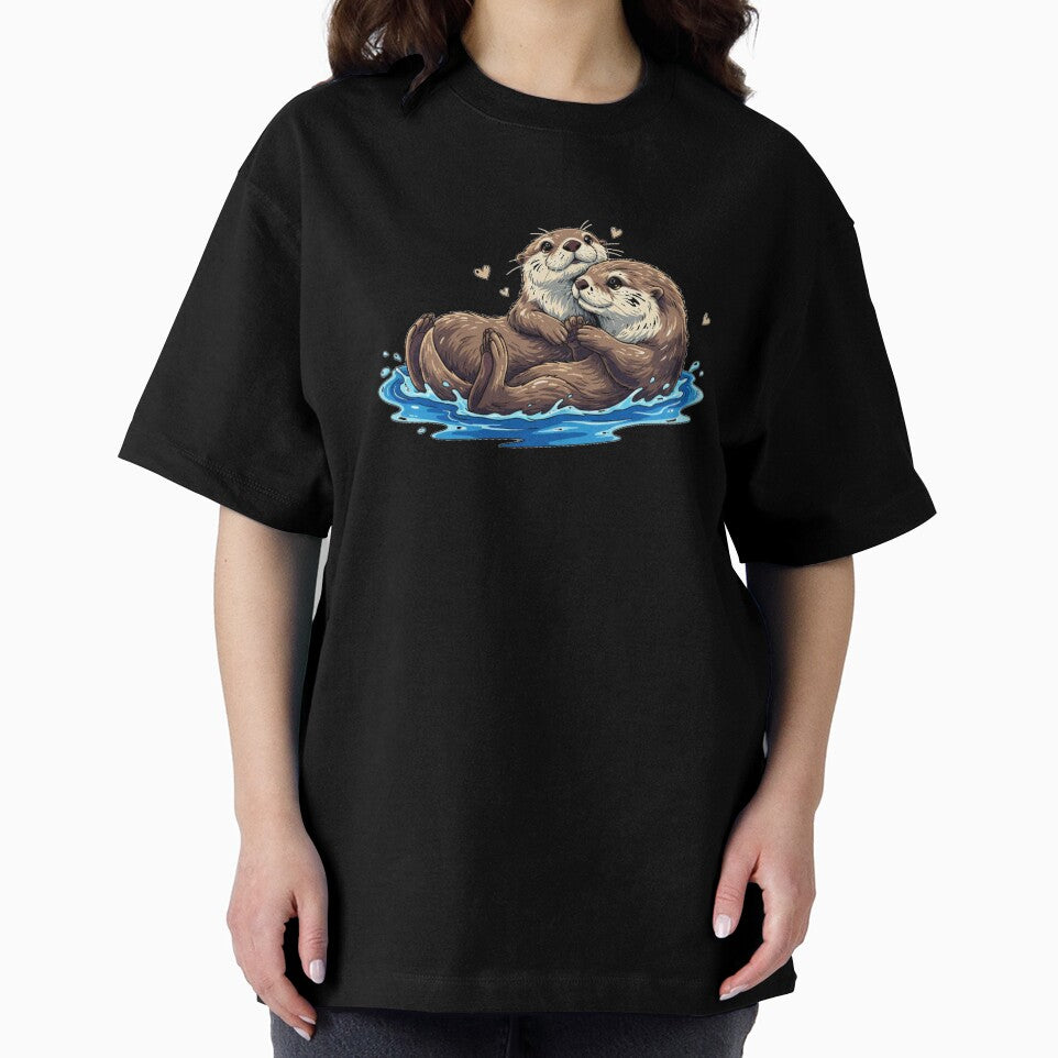 Sea Otters Holding Paws Cute Couple Sticker Romantic Anniversary Gift by Relatable-Ramen T-Shirts, Hoodie,... (Image 2)