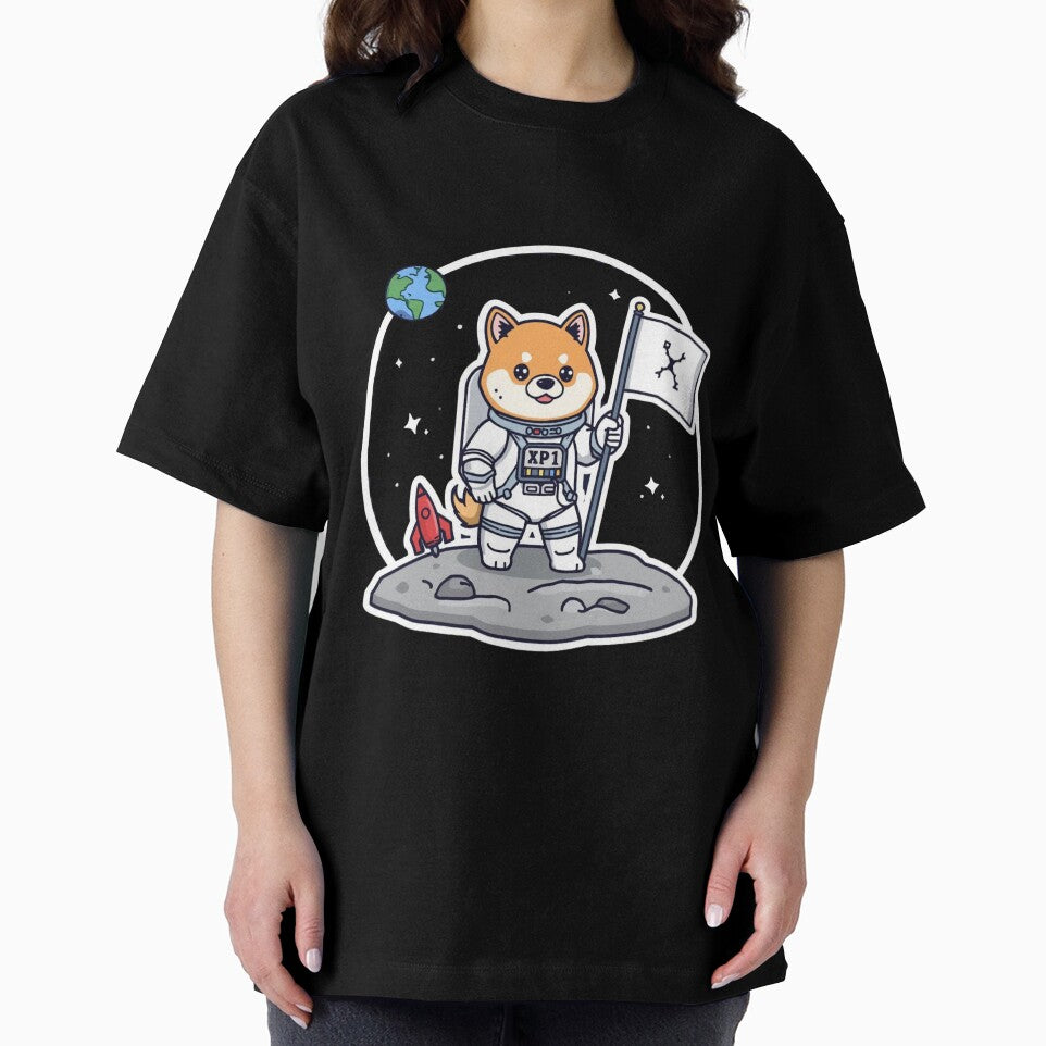 XRP To The Moon Shiba Inu Astronaut – Cute Crypto Space Dog Sticker Design by LintonGriffin T-Shirts, Hoodie,... (Image 2)