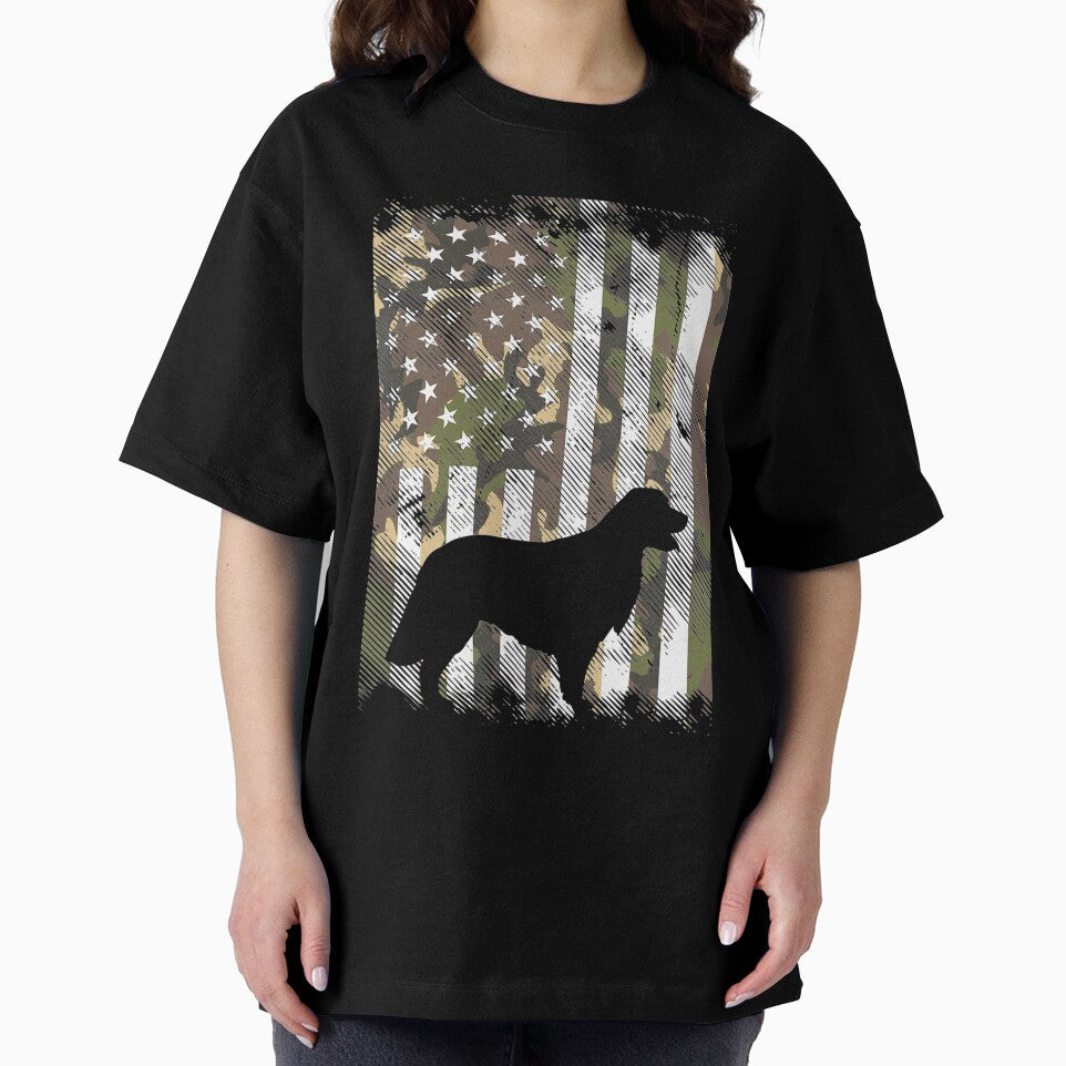 Camo Flag Golden Retriever Vintage Patriotic Dog Lover by NiceStore095 T-Shirts, Hoodie, Sweatshirt (Image 2)